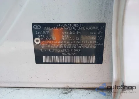 2018 Hyundai Sonata Sel from USA, damaged, VIN 5NPE34AF8JH613933
